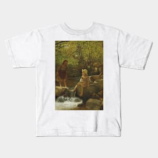 Cooling Their Toes by John George Brown Kids T-Shirt